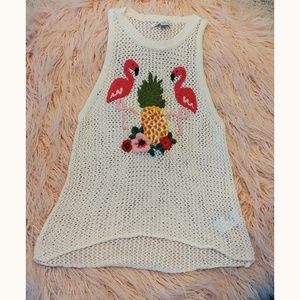 AE Crochet Flamingo Pineapple Tank